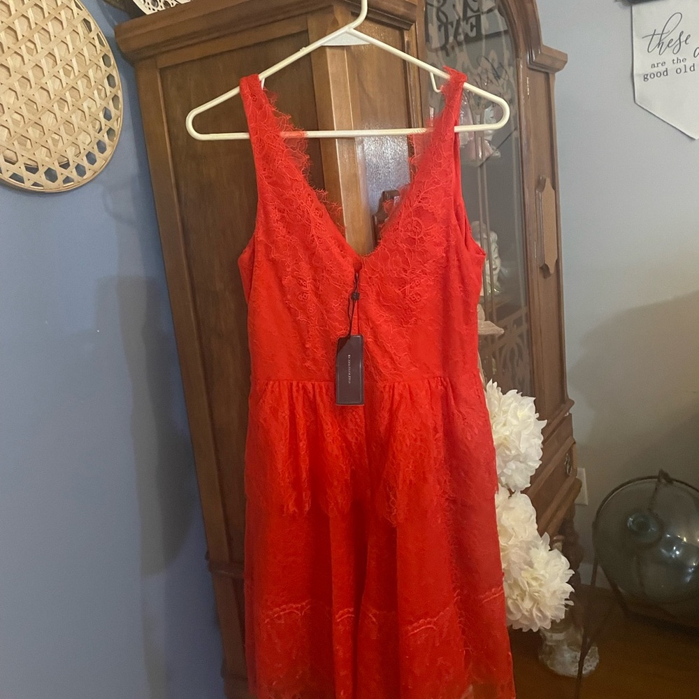 Medium BCBGMax dress red medium lace